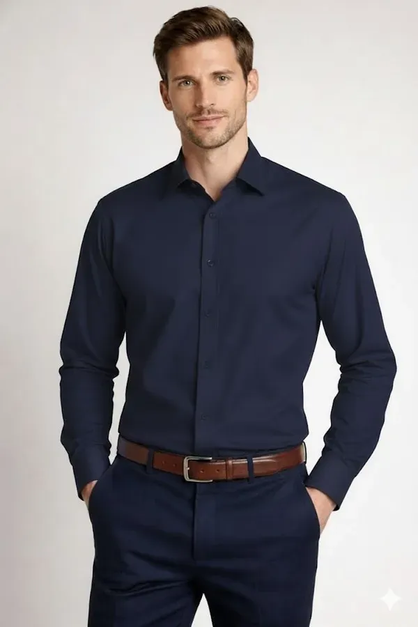Khaki_Solid_Formal_Shirt_For_Men