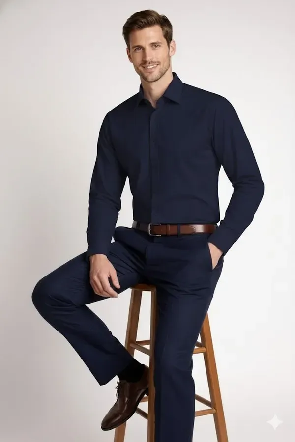 Khaki_Solid_Formal_Shirt_For_Men