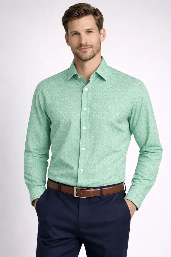 Multicolor_Printed_Geometric_Print_Checkered_Casual_Shirt_For_Men