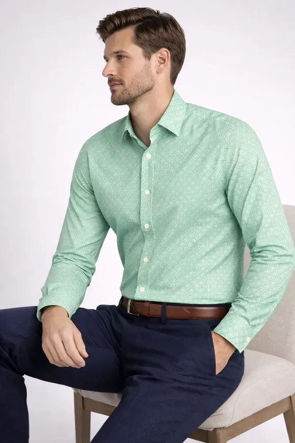Multicolor_Printed_Geometric_Print_Checkered_Casual_Shirt_For_Men