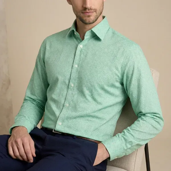 Multicolor_Printed_Geometric_Print_Checkered_Casual_Shirt_For_Men