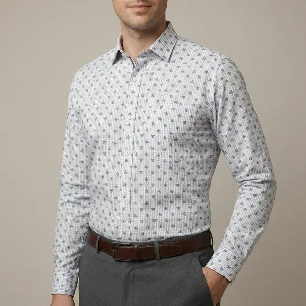 Multicolor_Printed_Geometric_Print_Checkered_Casual_Shirt_For_Men