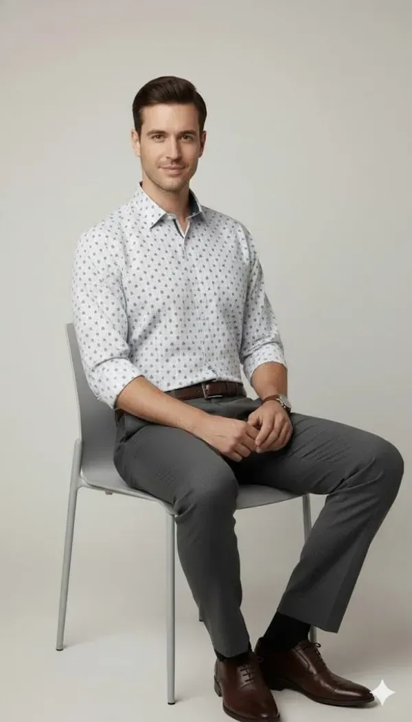 Multicolor_Printed_Geometric_Print_Checkered_Casual_Shirt_For_Men
