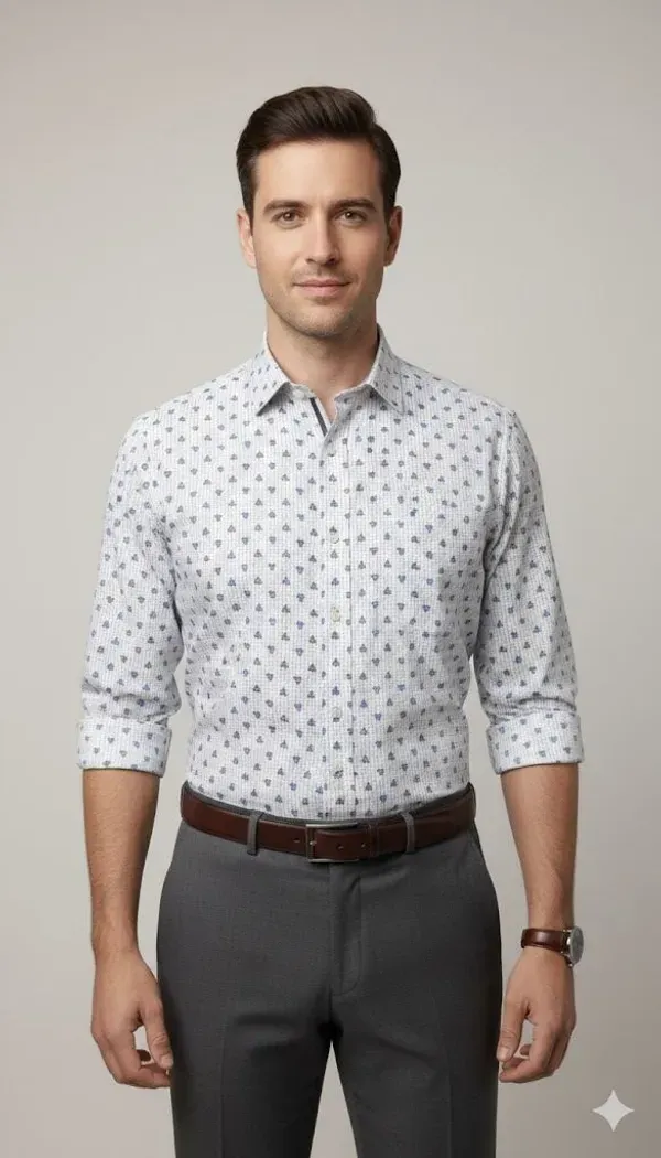 Multicolor_Printed_Geometric_Print_Checkered_Casual_Shirt_For_Men