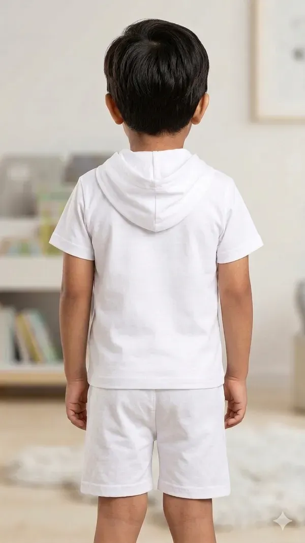 Kids_Cotton_Hooded_T_Shirt_And_Shorts_Co_Ord_Set