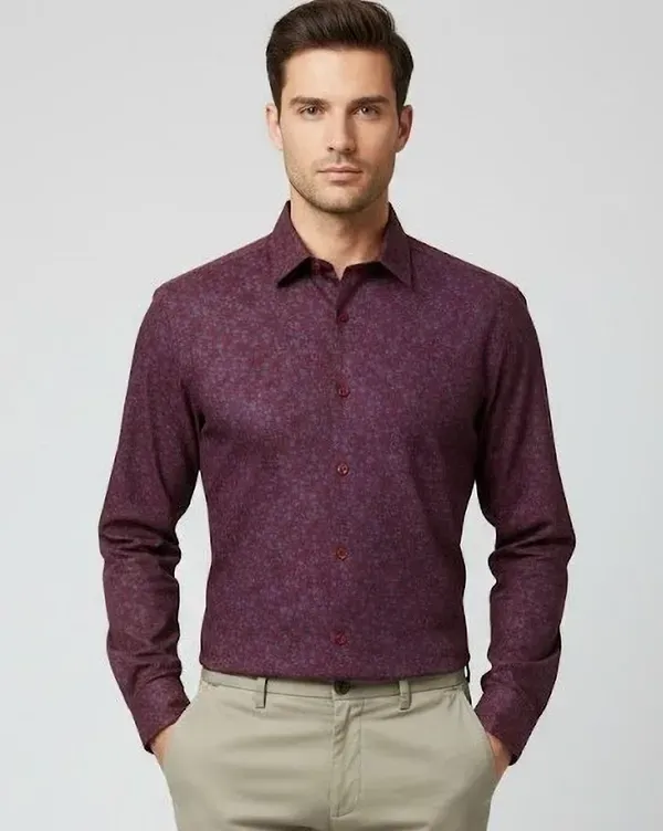 Maroon_Solid_Formal_Shirt_For_Men