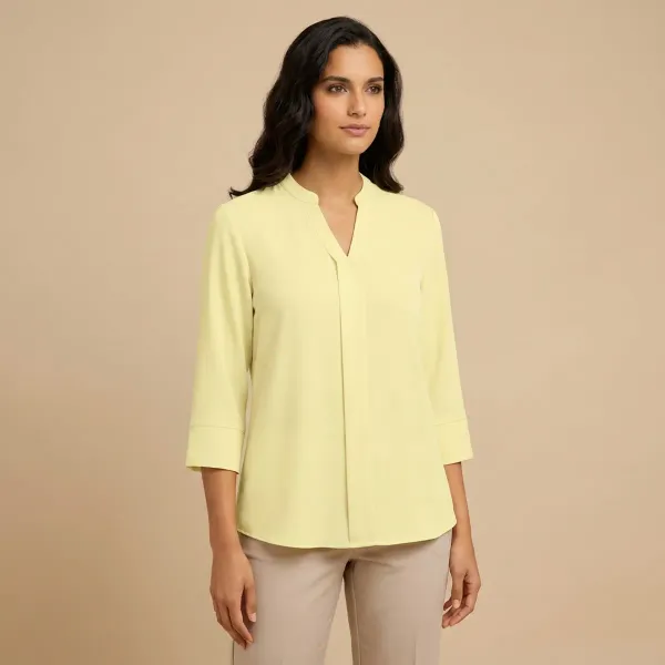 Yellow_Formal_Solid_Top_For_Women
