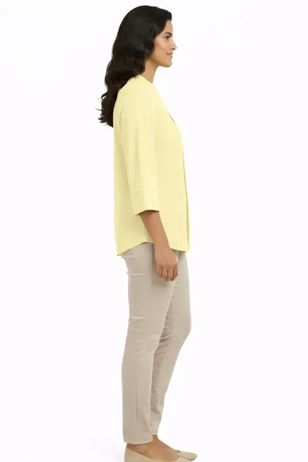 Yellow_Formal_Solid_Top_For_Women