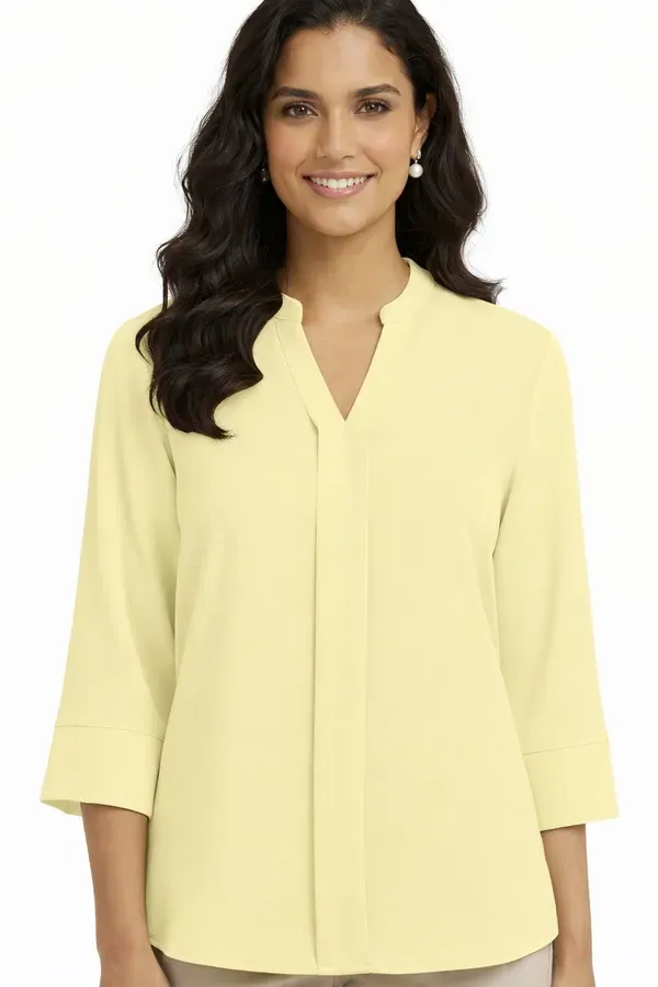 Yellow_Formal_Solid_Top_For_Women