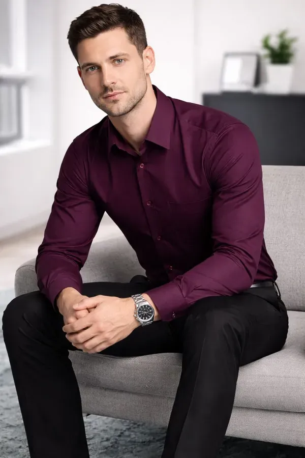 Purple_Solid_Formal_Shirt_For_Men
