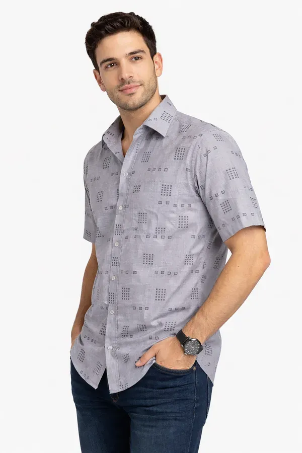 Grey_Geometric_Print_Casual_Shirt_For_Men