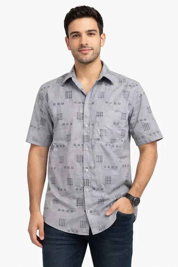 Grey_Geometric_Print_Casual_Shirt_For_Men