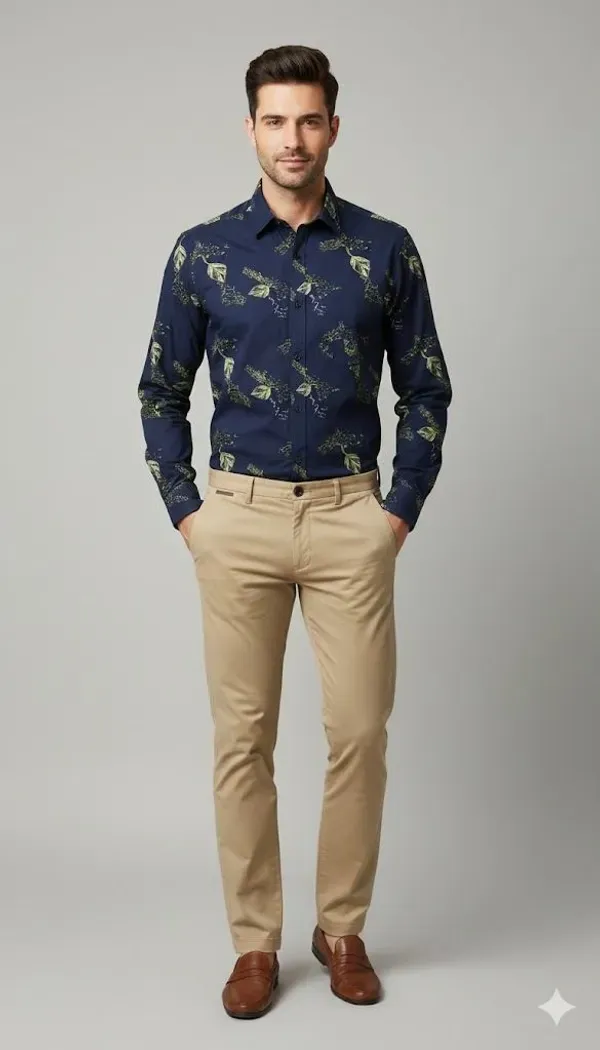 Blue_Printed_Floral_Print_Formal_Shirt_For_Men