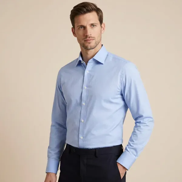 Blue_Solid_Formal_Shirt_For_Men
