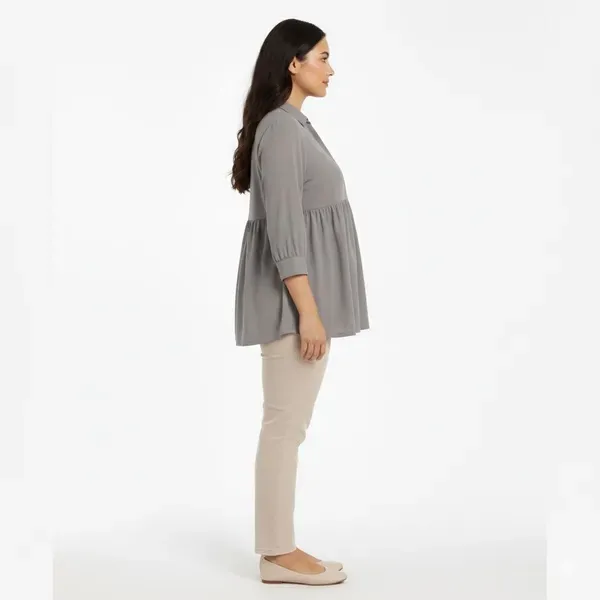 Grey_Casual_Self_Design_Top_For_Women