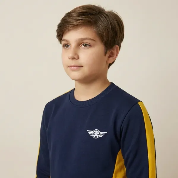 Yellow_And_Dark_Blue_Self_Design_Track_Suit_For_Boys_And_Girls