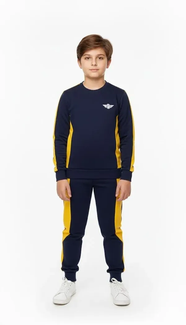 Yellow_And_Dark_Blue_Self_Design_Track_Suit_For_Boys_And_Girls