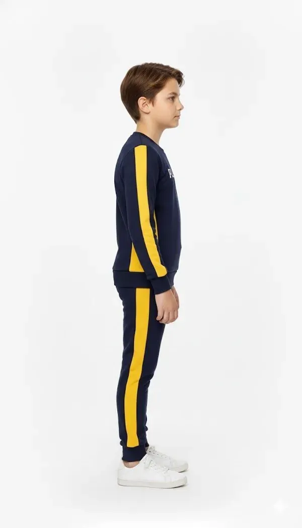 Yellow_And_Dark_Blue_Self_Design_Track_Suit_For_Boys_And_Girls