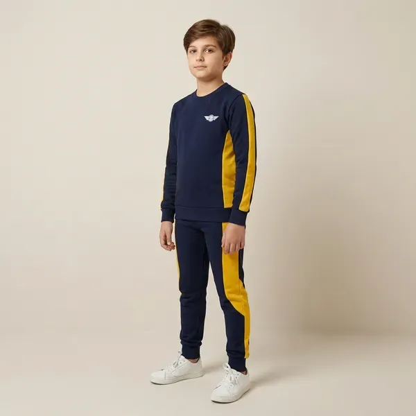 Yellow_And_Dark_Blue_Self_Design_Track_Suit_For_Boys_And_Girls