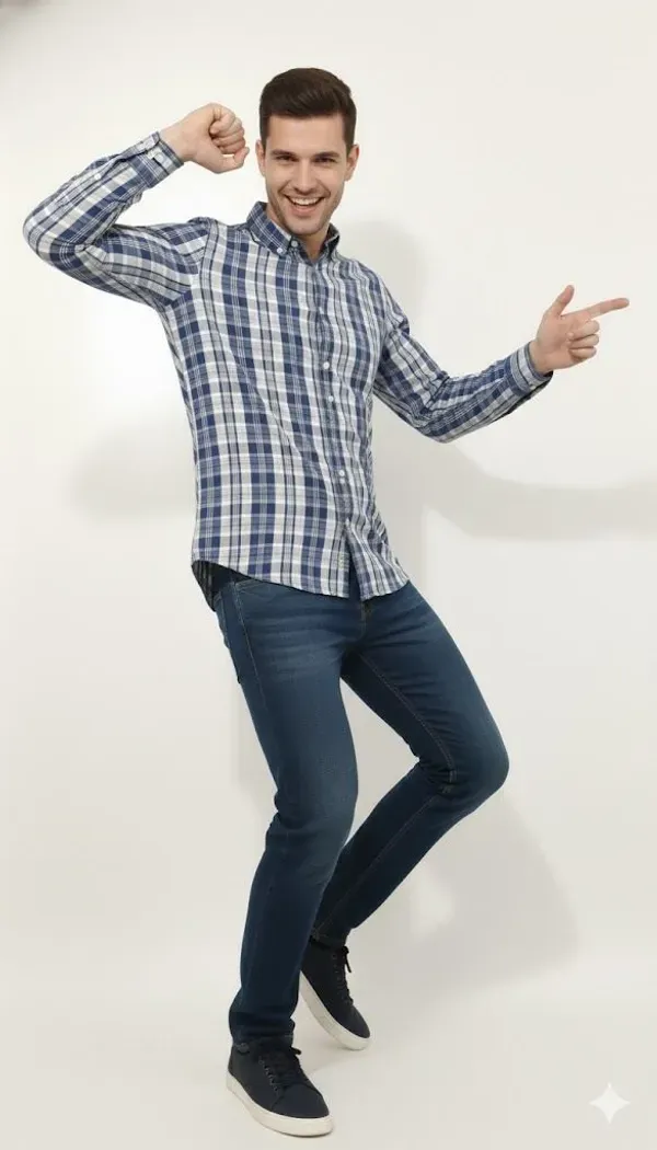 Multicolor_Printed_Geometric_Print_Checkered_Casual_Shirt_For_Men