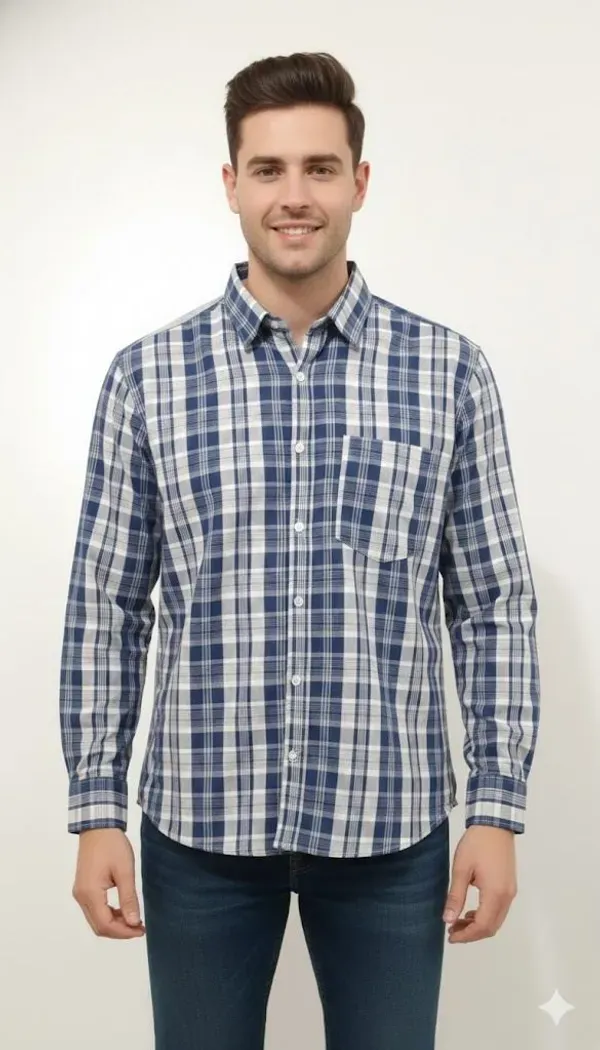 Multicolor_Printed_Geometric_Print_Checkered_Casual_Shirt_For_Men