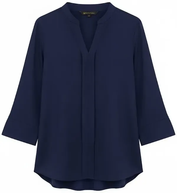 Blue_Formal_Solid_Top_For_Women