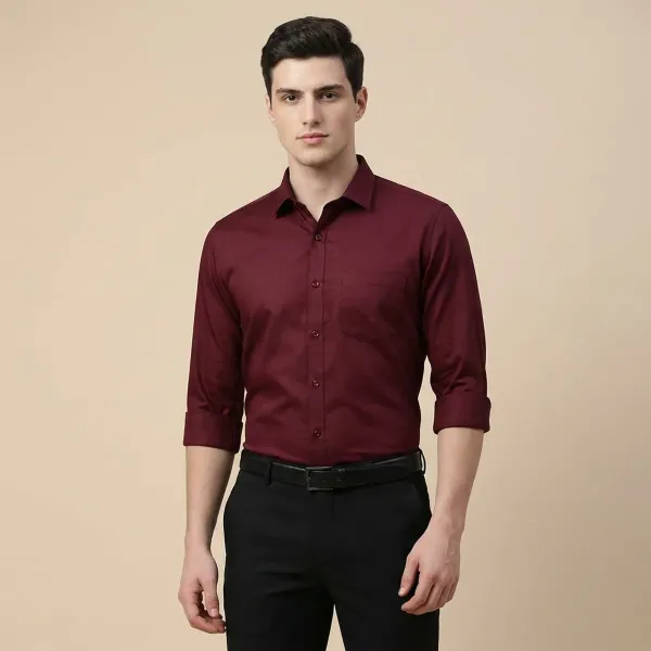 Maroon_The_Sbc_Solid_Casual_Shirt_For_Men