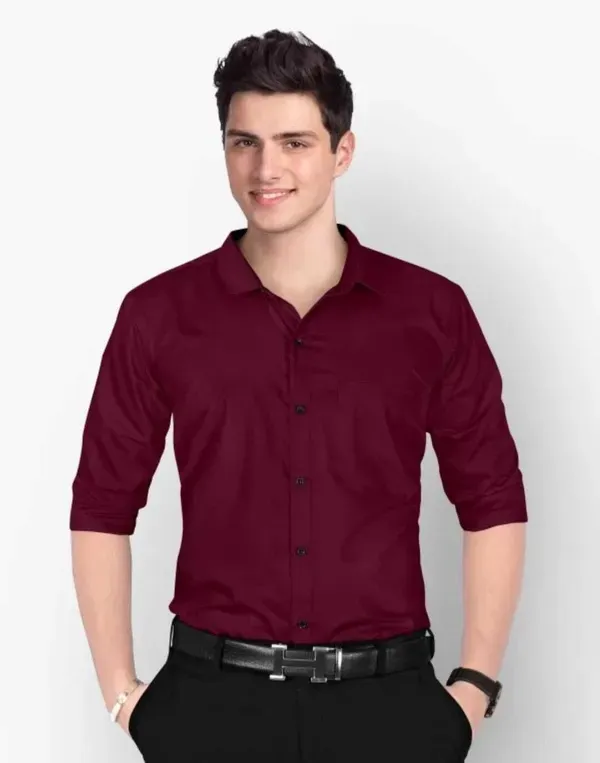 Maroon_The_Sbc_Solid_Casual_Shirt_For_Men