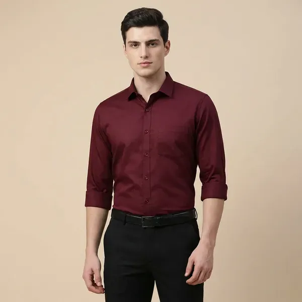 Maroon_The_Sbc_Solid_Casual_Shirt_For_Men