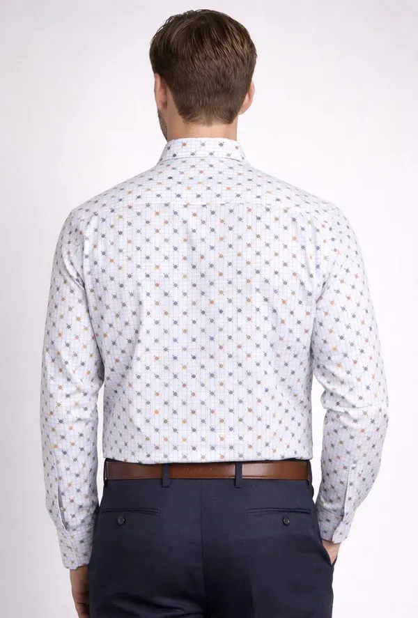 Multicolor_Printed_Geometric_Print_Checkered_Casual_Shirt_For_Men