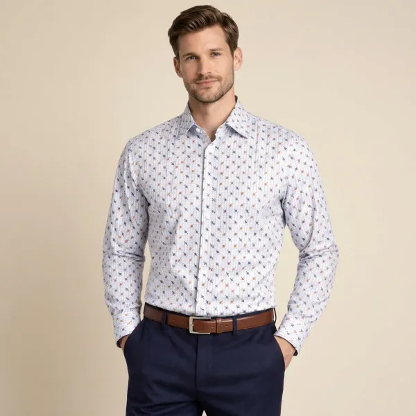 Multicolor_Printed_Geometric_Print_Checkered_Casual_Shirt_For_Men