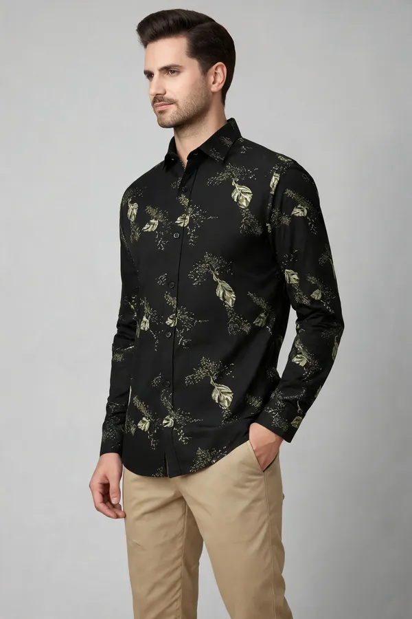 Black_Printed_Floral_Print_Formal_Shirt_For_Men
