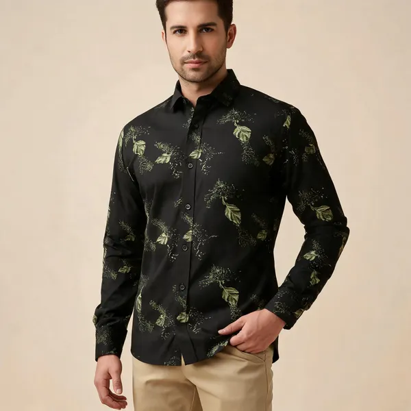 Black_Printed_Floral_Print_Formal_Shirt_For_Men