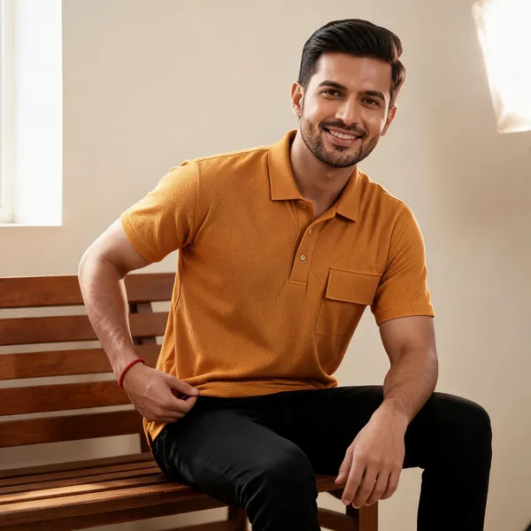 Rvlk_Premium_Oversized_Drop_Shoulder_Polo_T_Shirt_Mustard