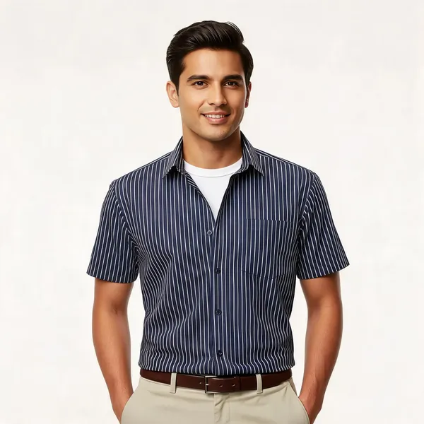 Navy_Blue_And_White_Micro_Stripe_Regular_Fit_Half_Sleeve_Formal_Casual_Shir_More