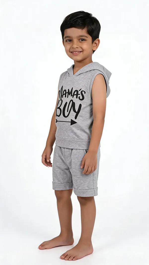 Kids_Cotton_Hooded_T_Shirt_And_Shorts_Co_Ord_Set