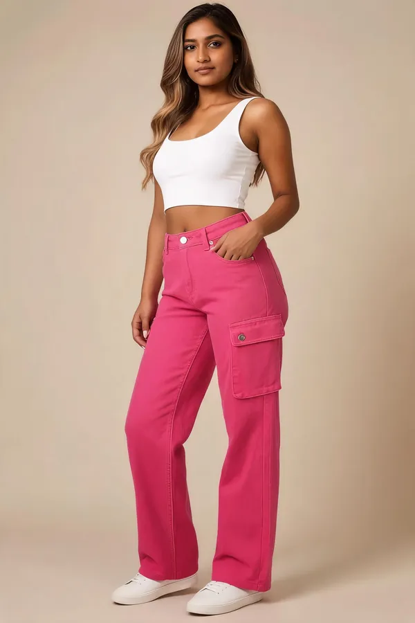 Pink_Cargos_For_Women
