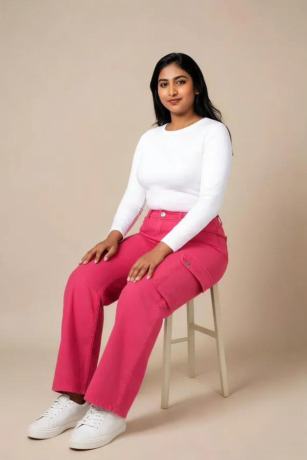 Pink_Cargos_For_Women