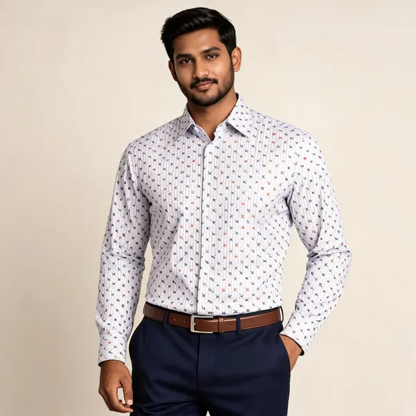 Multicolor_Printed_Geometric_Print_Checkered_Casual_Shirt_For_Men