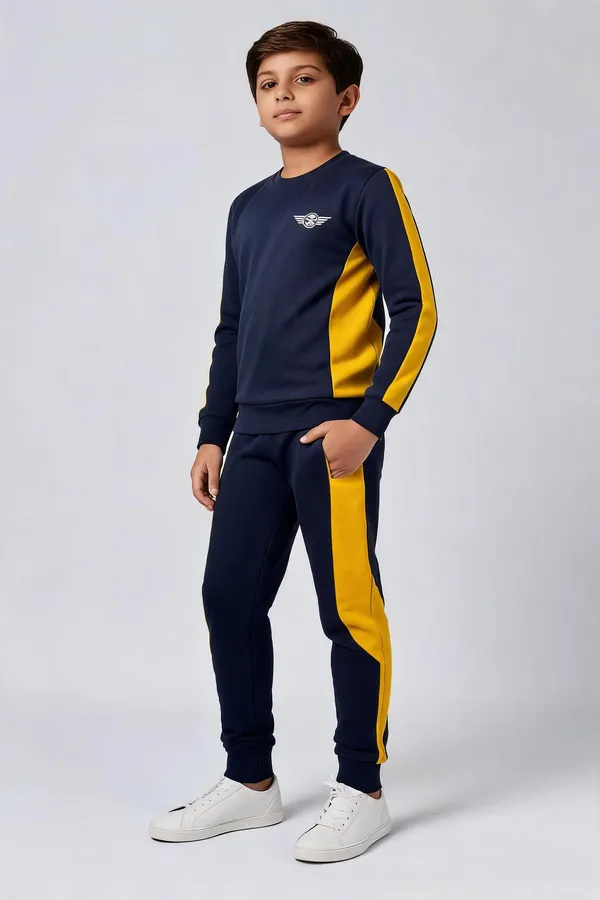 Yellow_And_Dark_Blue_Self_Design_Track_Suit_For_Boys_And_Girls