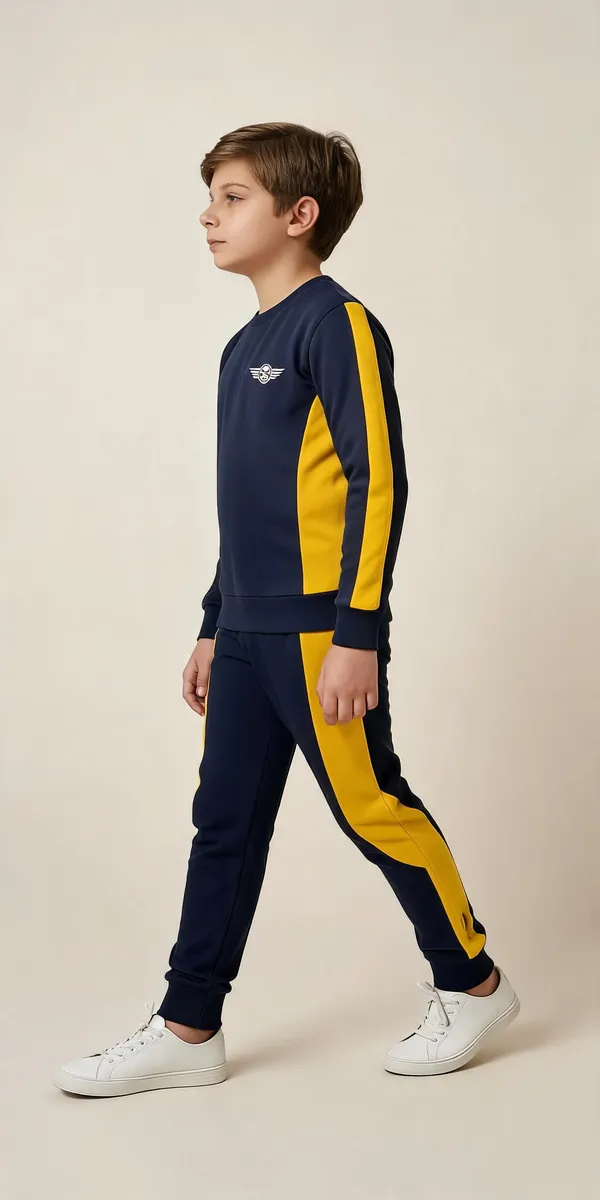 Yellow_And_Dark_Blue_Self_Design_Track_Suit_For_Boys_And_Girls