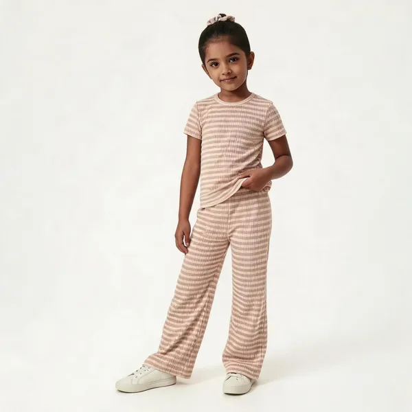 Girls_Premium_Striped_Ribbed_Cotton_T_Shirt_And_Flare_Pant_Set