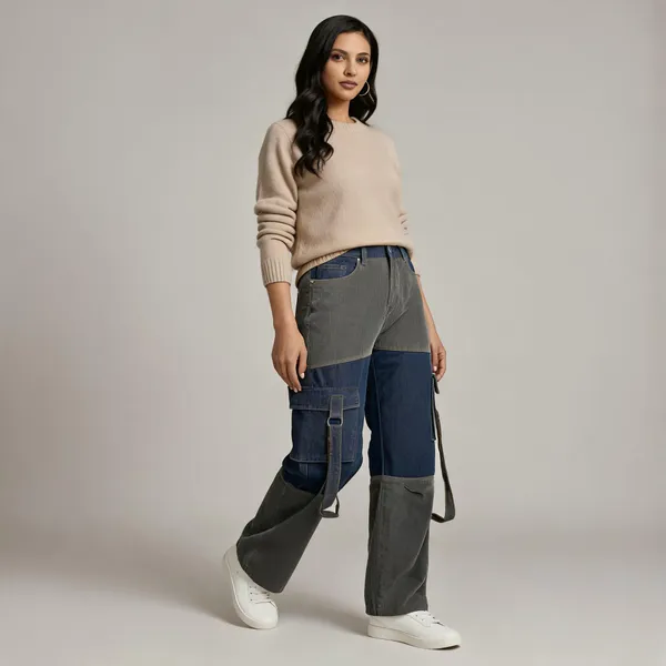 Blue_Cargos_For_Women