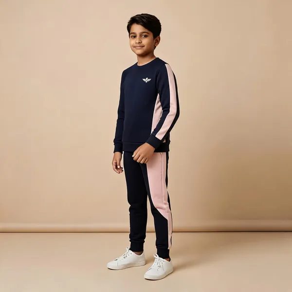 Dark_Blue_And_Pink_Solid_Track_Suit_For_Boys_And_Girls