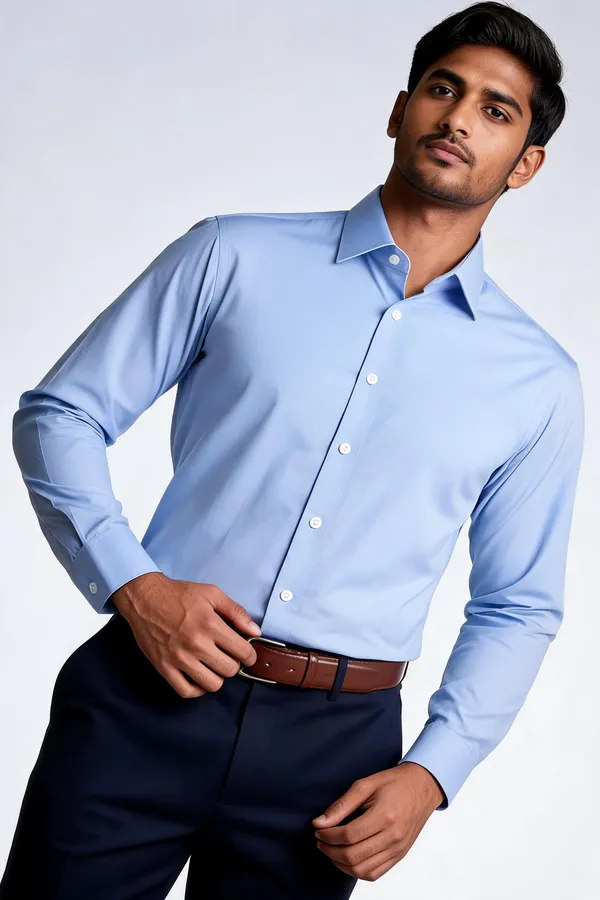 Blue_Solid_Formal_Shirt_For_Men