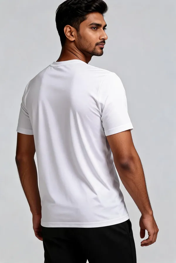 White_Polyester_Sports_T_Shirt_For_Men