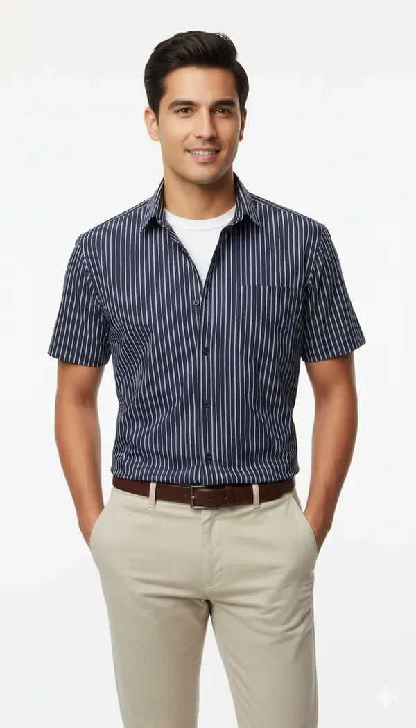 Navy_Blue_And_White_Micro_Stripe_Regular_Fit_Half_Sleeve_Formal_Casual_Shir_More