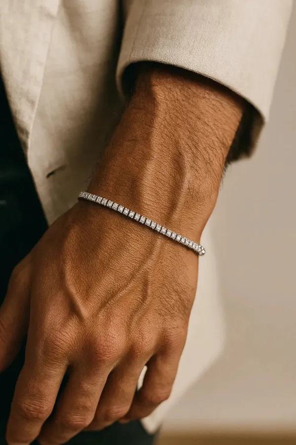 925_Sterling_Silver_Tennis_Bracelet_For_Men_S_K_Jewellers_Default_Title