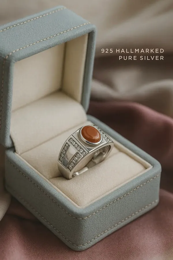 925_Hallmarked_Pure_Silver_Red_Coral_Statement_Rings_Designer_Moonga_Ring_For_Men_Default_Title