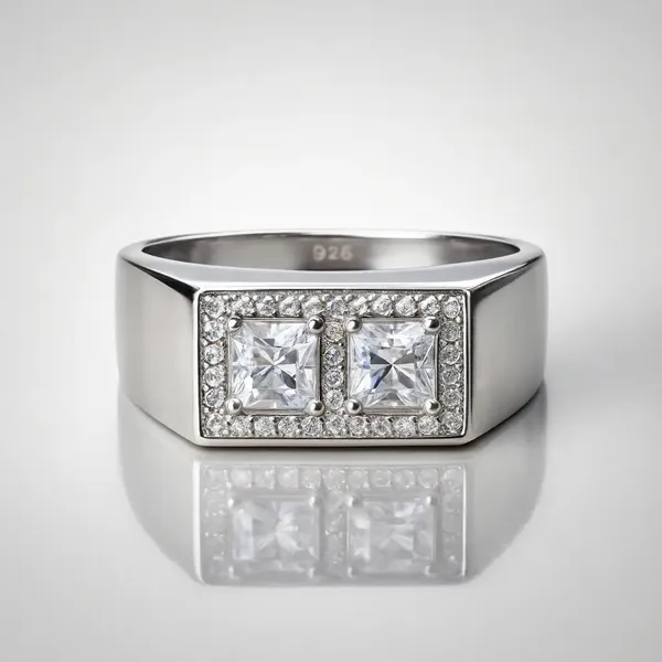 925_Pure_Silver_Dual_Square_Diamond_Cut_Men_S_Rings_Premium_Twin_Stone_Statement_Rings_Default_Title